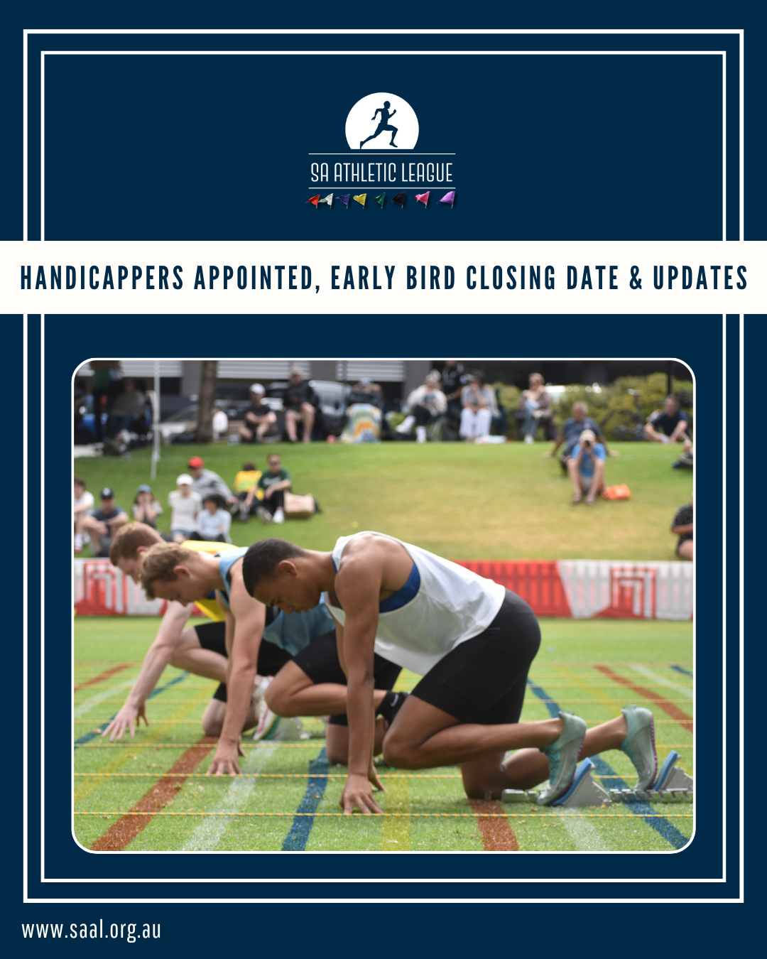 Handicappers Appointed, Early Bird Closes 31/08